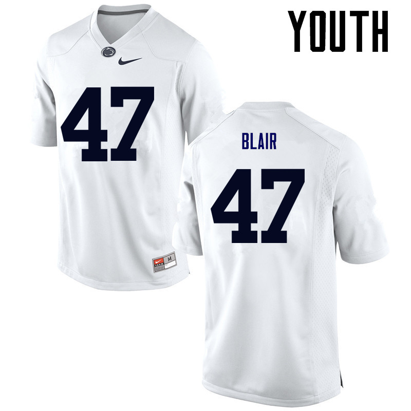 Youth Penn State Nittany Lions #47 Will Blair College Football Jerseys-White